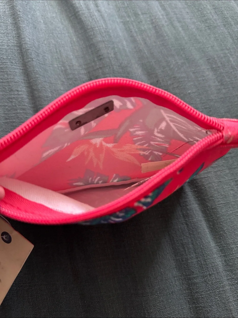 ROXY “TO THE BEACH” Multicolor Tropical Wristlet Pouch